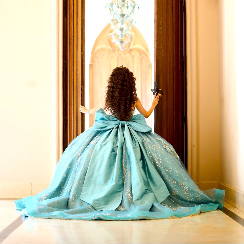 Sage Ragazza XS Quinceanera dress with bow